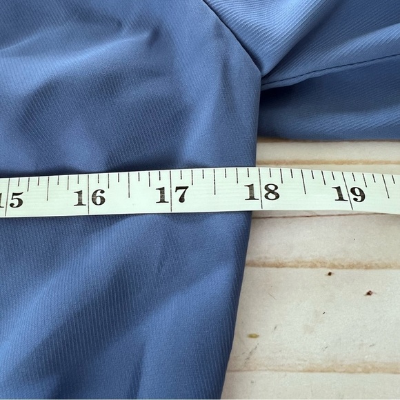 Amanda Uprichard Revolve Charleigh Romper Long Sleeve in Oxford Blue Size XS - Picture 11 of 12